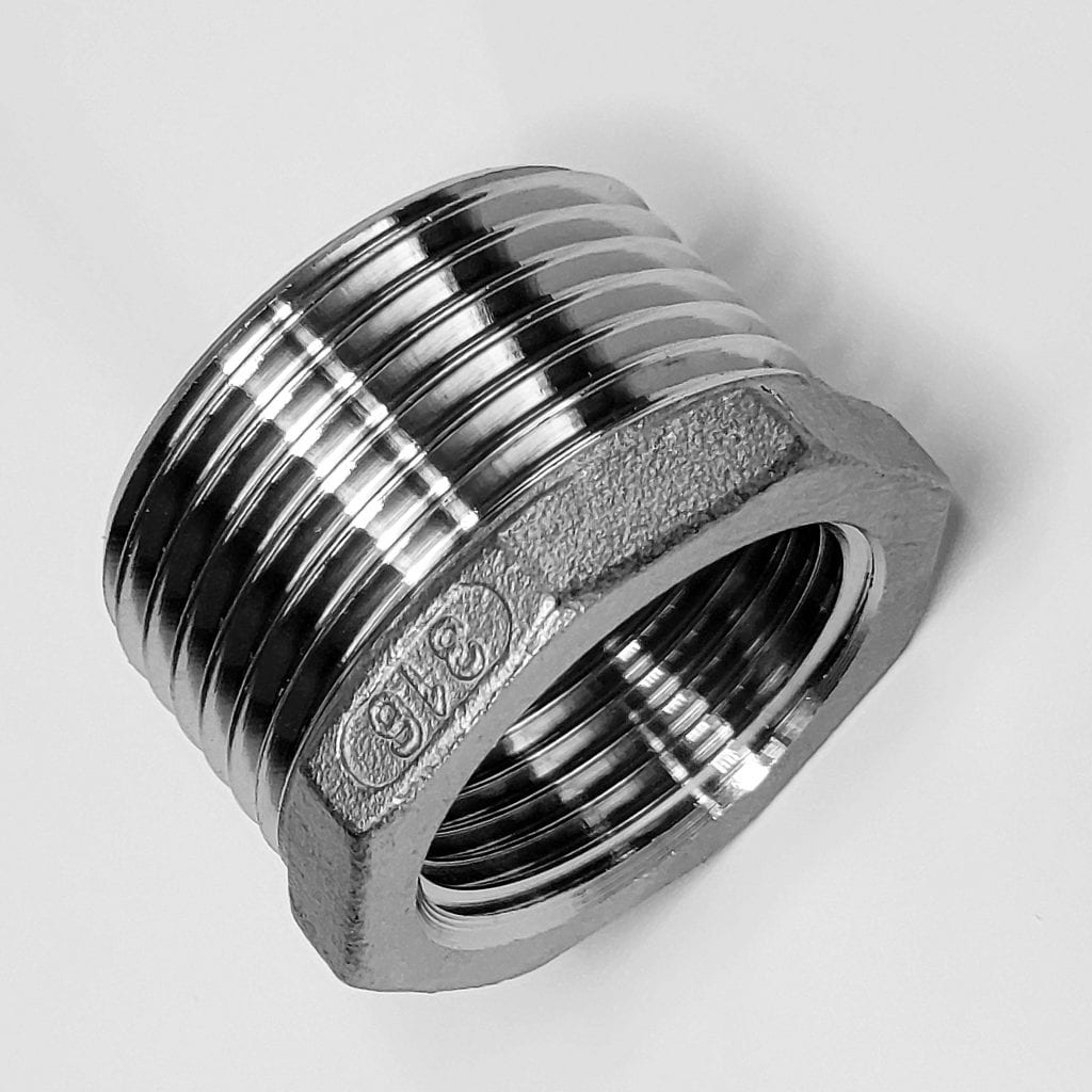 Reducing Bush Pipe Fitting, SS 316