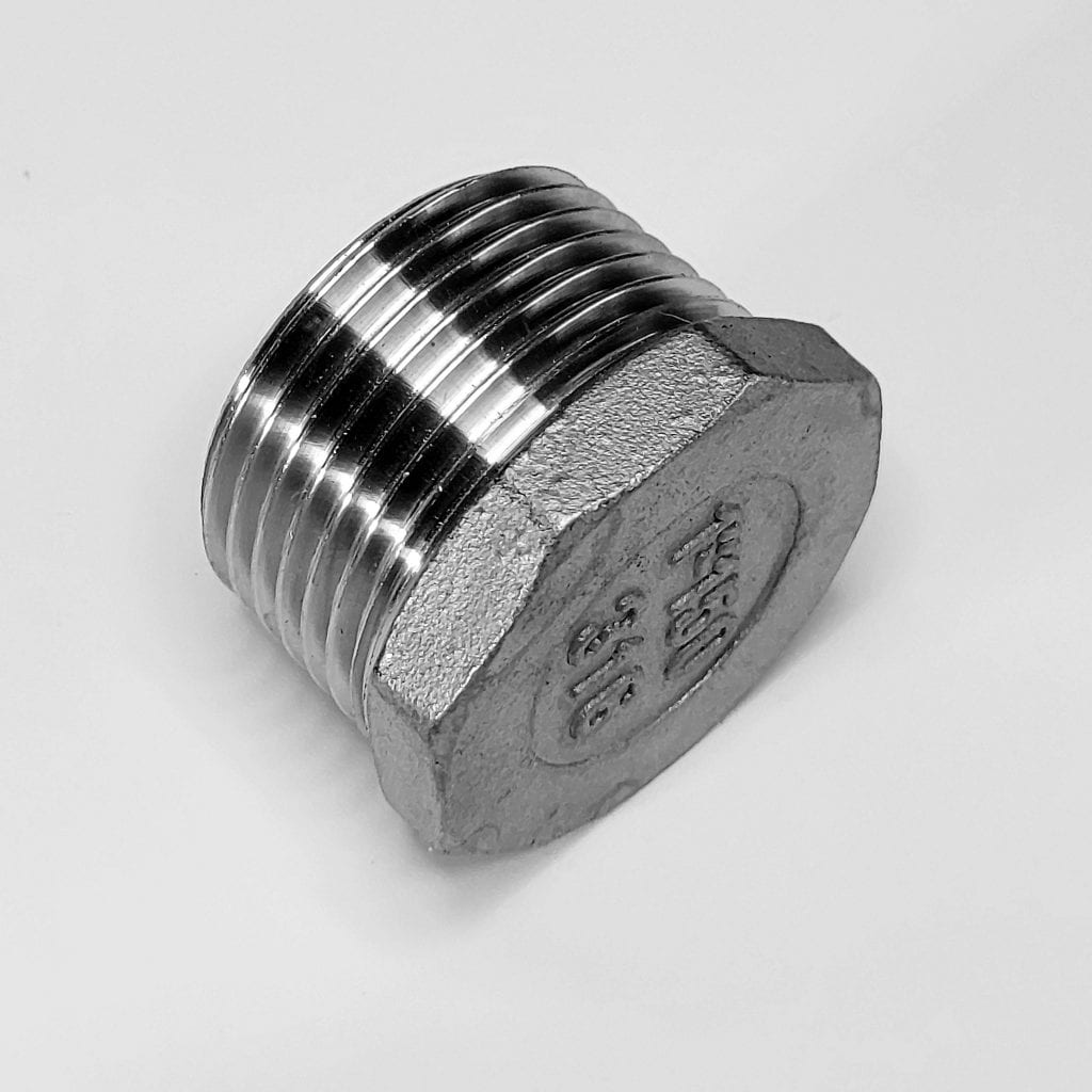 Hex plug Pipe Fitting, SS 316