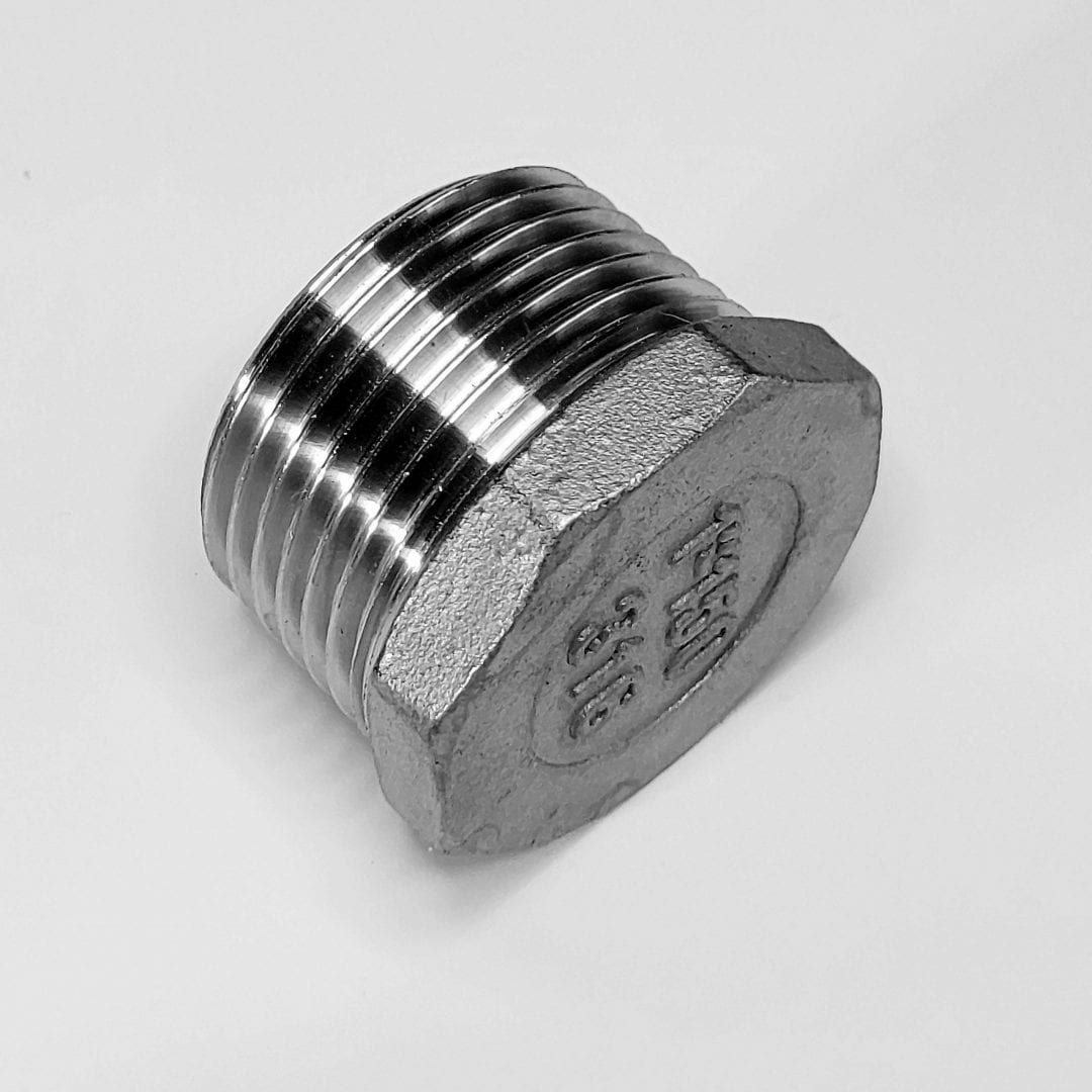 Hex plug Pipe Fitting, SS 316