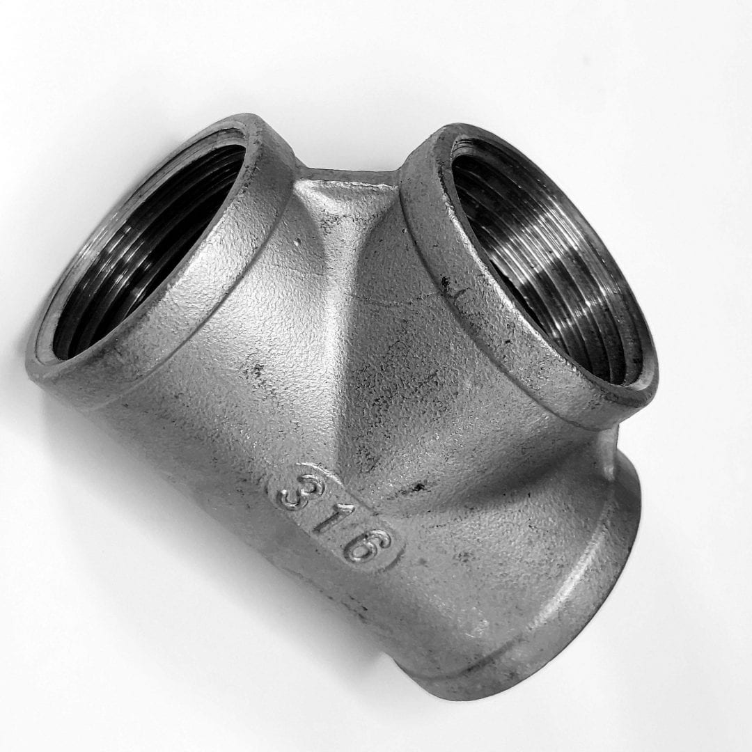 Tee Pipe Fitting, SS 316