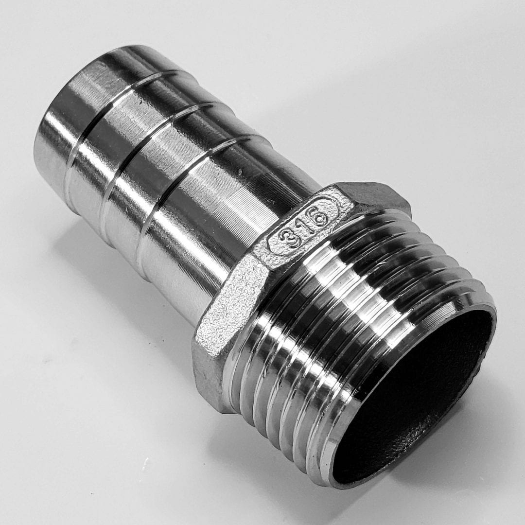 Hosetail Pipe Fitting, SS316