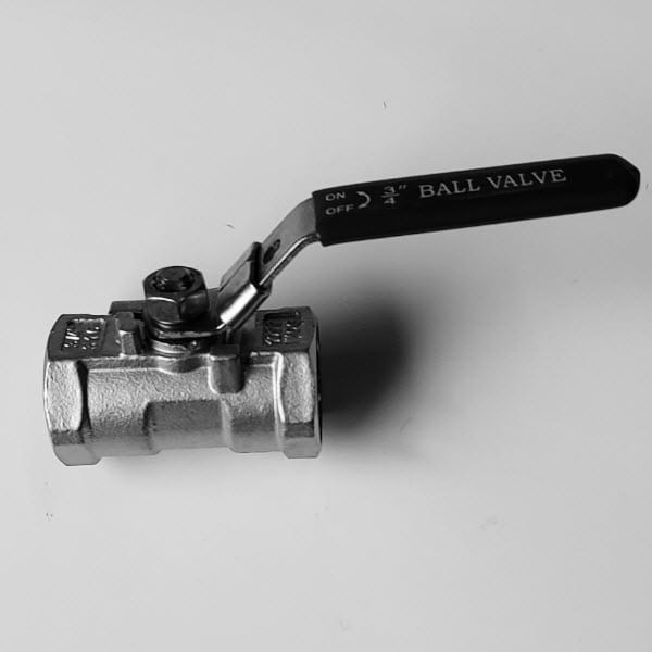1 Piece Reduced Bore Valve, SS 316